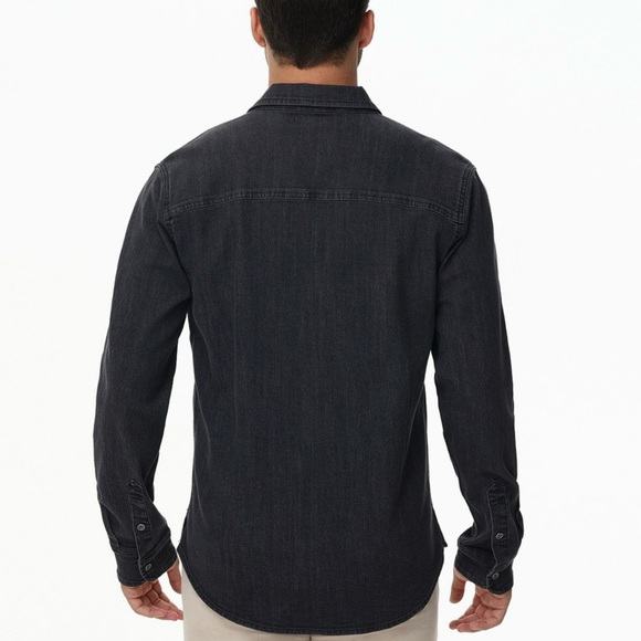 Frye Men’s Denim Long Sleeve Button Down Shirt Black Large - NWT - Picture 4 of 6